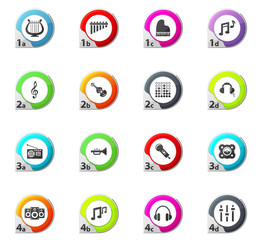 Music icons set