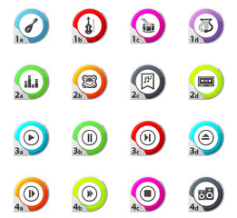 Music icons set