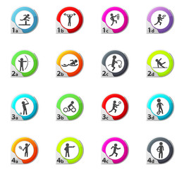 Sports icons set