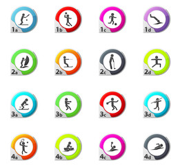 Shapes Sports icons set