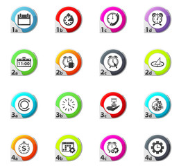 Time icons set