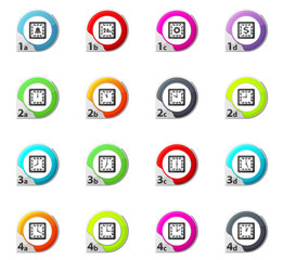 Time icons set