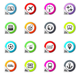Travel icons set