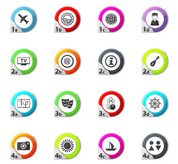 Travel icons set