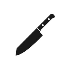 Silhouettes of kitchen knives , vector