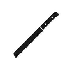 Silhouettes of kitchen knives , vector