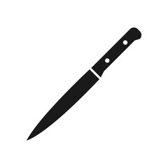 Silhouettes of kitchen knives , vector