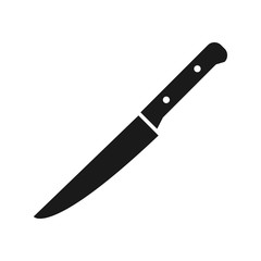 Silhouettes of kitchen knives , vector