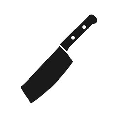 Silhouettes of kitchen knives , vector