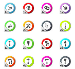 Work tools icons set
