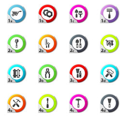 Work tools icons set