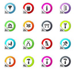Work tools icons set