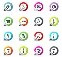 Work tools icons set