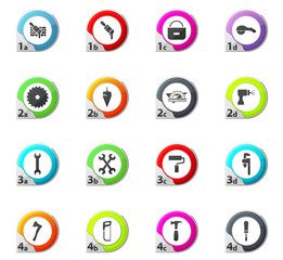 Work tools icons set