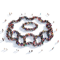 cog gear people 3D rendering