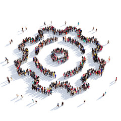 cog gear people 3D rendering