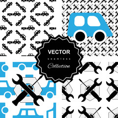 Auto service or car repair seamless pattern