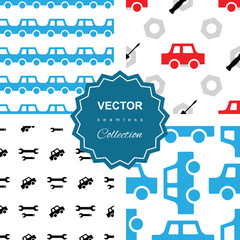Auto service seamless pattern collection. 