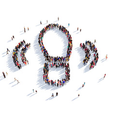 trail shoes people 3D rendering