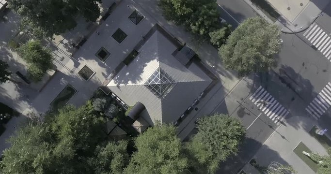donetsk city from the drone view