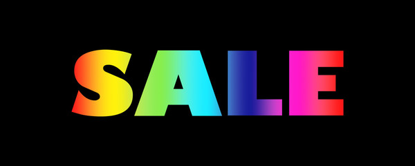 Word Sale with colorful letters