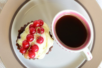 homemade cake with berries
