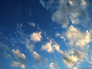Blue sky and beautiful cloud as background