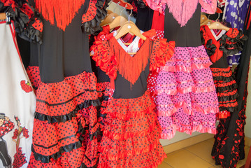 The flamenco dress shop at Barcelona