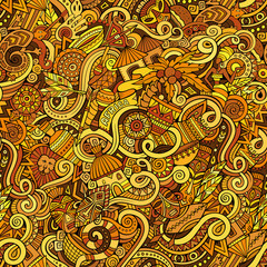 Cartoon hand-drawn doodles on the subject of Africa style theme