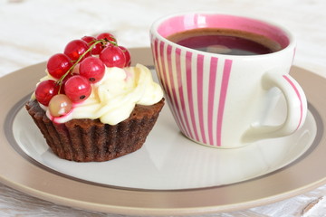 homemade cake with berries