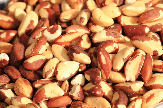 Brazil nuts background