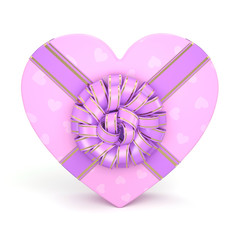 3D rendering Pink box heart