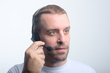 man with headset
