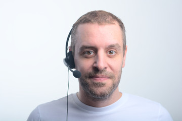 man with headset