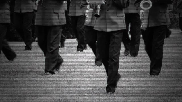 Military band on parade.