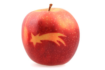 apple with christmas symbols