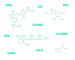 Chemical formulas acids