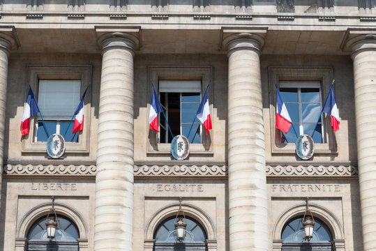French flags outside windows