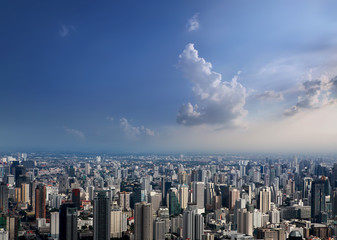 Aerial view of Bangkok City
