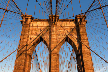 Brooklyn Bridge at sunset  