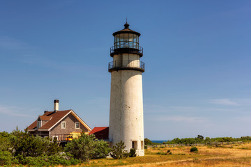 Fototapeta na wymiar Highland Lighthouse in Truro on Cape Cod in Massachusetts. Race Point Light.