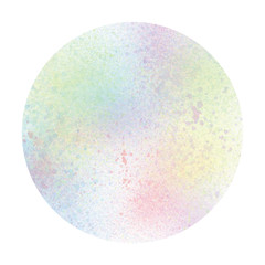 Fototapeta premium Pastel watercolor circle on white background