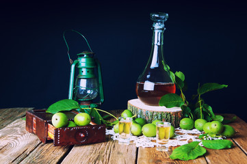 Healthy homemade walnut tincture