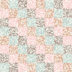 Ethnic boho seamless pattern with wicker mesh. Print. Repeating background. Cloth design, wallpaper.
