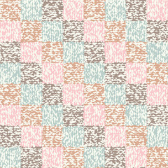 Fototapeta premium Ethnic boho seamless pattern with wicker mesh. Print. Repeating background. Cloth design, wallpaper.
