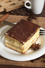 Cake with coffee