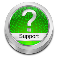 Support Button - 3D illustration