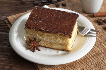 Cake with coffee