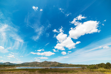 clouds sky over the countryside in Sardinia