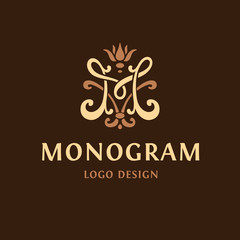 Monogram logo. The letter M